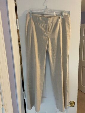 Ann Taylor Linen Blend Light Beige/Flax Pants 8P